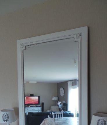 miroir blanc cassé 131 x 81 cm