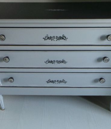 Commode gris ardoise et gris pastel 