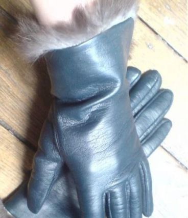 Superbes gants neufs bleu pétrole 7 1/2 femme 