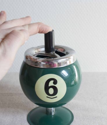 cendrier boule de billard vintage