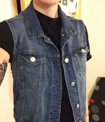 Veste sans manche denim Mango