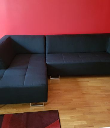 Canapé angle tissu
