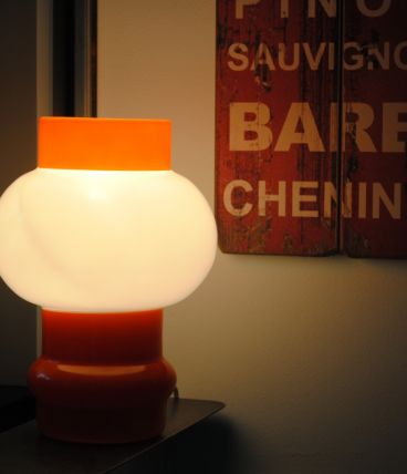 Lampe opaline vintage année 70