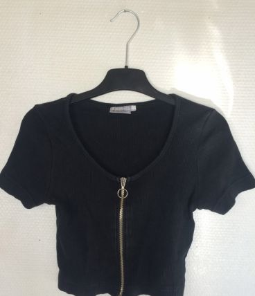 Crop top noir 3suisses