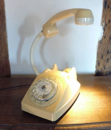 Lampe Téléphone vintage, Socotel S63 crème