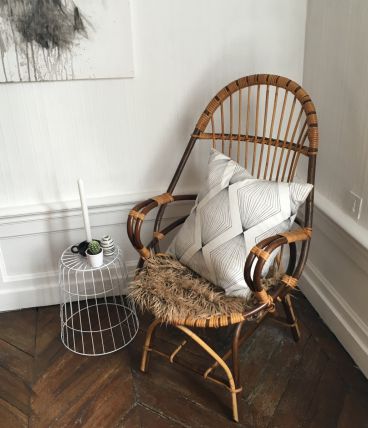Fauteuil rotin vintage