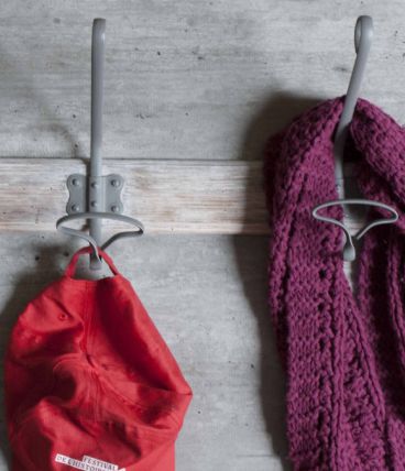 porte manteaux mural bois et fer