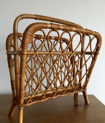 Porte Revues vintage en osier