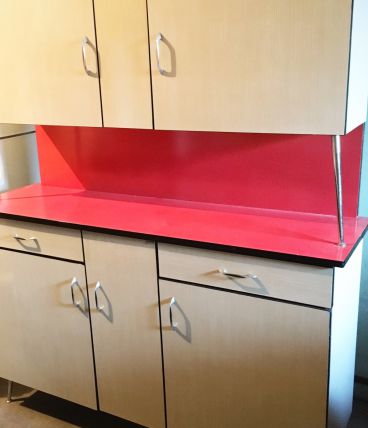 Ensemble Cuisine Vintage Formica rouge