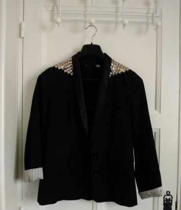 Veste Kookai noir avec empiècements argentés