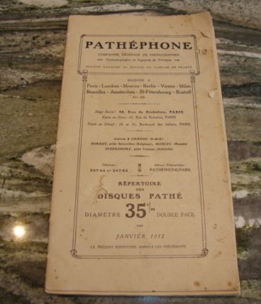 repertoire pathéphone 120 euros