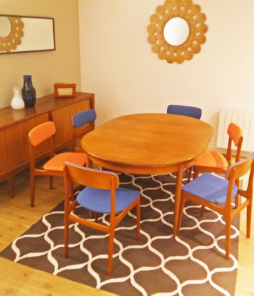 6 chaises scandinaves vintage