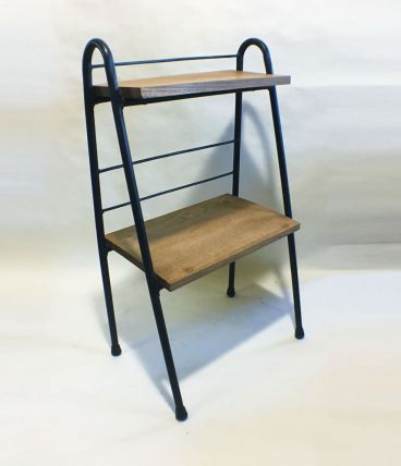 Petite étagère 60s métal et bois