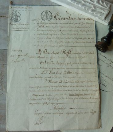 Acte notarié 1822