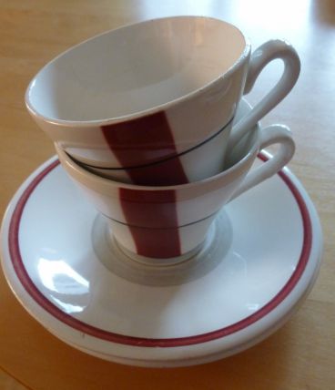 Paire de tasses à café 50's
