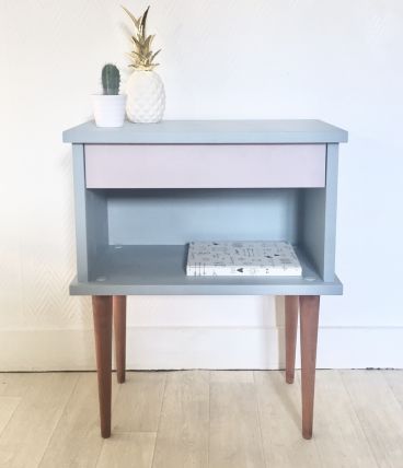 Chevet vintage table de nuit relooké