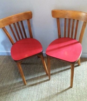 Paire de chaises bistrot Luterma 50/60's