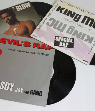 lot vinyles Ramsdy jay and gang, King MC, Kurtis Blow
