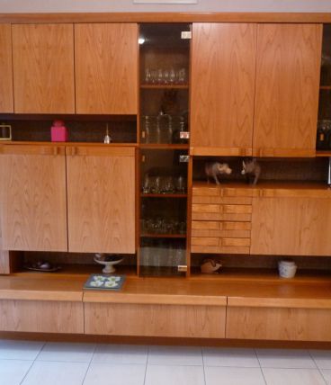 important buffet living enfilade, design scandinave vintage fin 1960/deb 1970