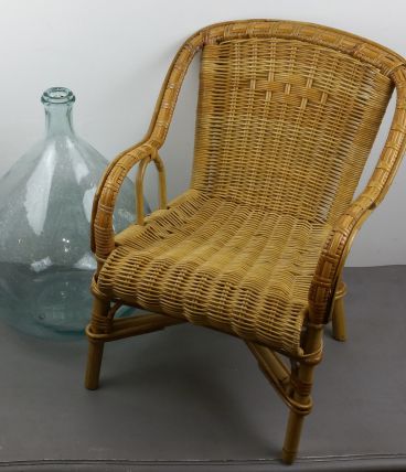 Fauteuil en rotin et osier tressé pour enfant