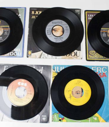 vinyle Sardou, Julien Clerc, Francis Cabrel 45 tours