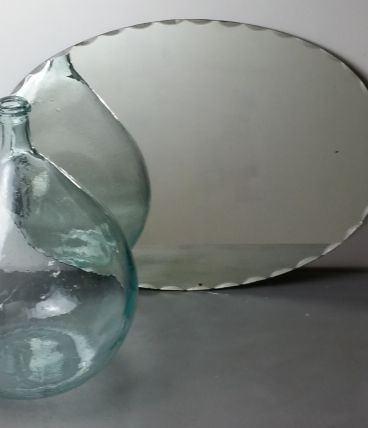 Très beau miroir biseauté vintage des années 30