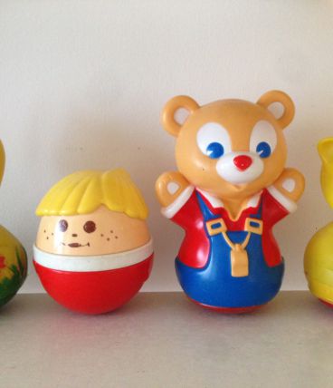 culbutos 70 ' s vintage maréchal, fisher price