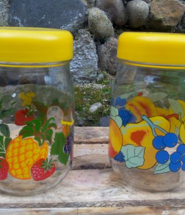 Lot de 2 pots en verre "Le Parfait" - Collection fruits 