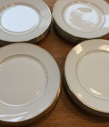 Lot 12 assiettes plates HAVILAND Limoges