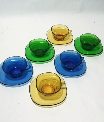 6 Tasses à café Vereco assorties