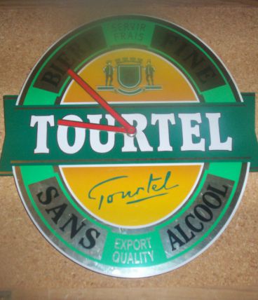 horloge métal publicitaire de bistrot biere tourtel 