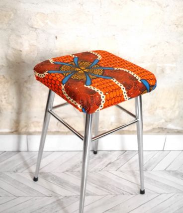 Tabouret vintage rénové wax