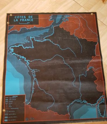 Carte scolaire vintage La Seine