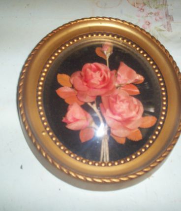 LOT CADRE SOUS VERRE  ROSES ET CASSEL (nord) 
