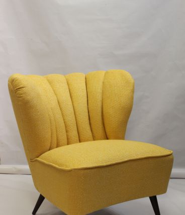 Fauteuil  VINTAGE année 50 XXL tissu Kenzo  