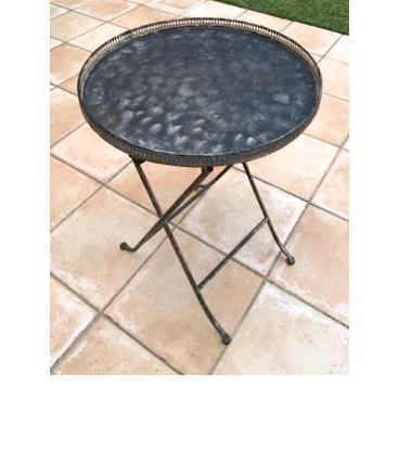 Très belle console ronde en métal