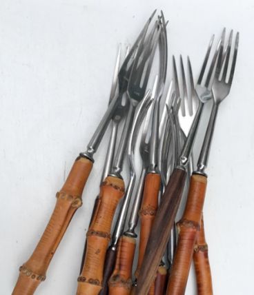 Lot de fourchettes à fondue et piques brochettes