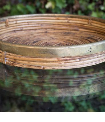 Plateau rond en osier