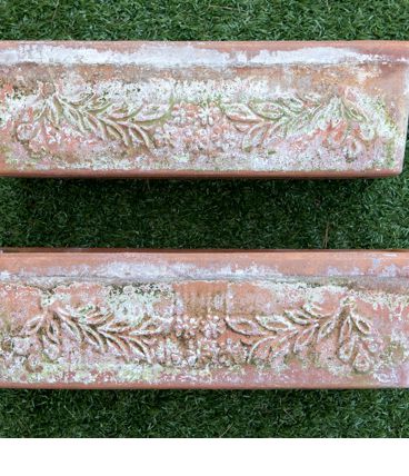 2 jolies petites jardinières rectangulaires