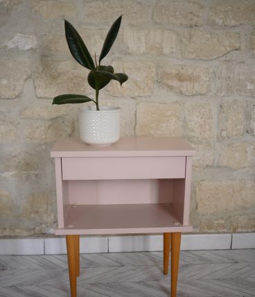 Chevet rose poudré vintage