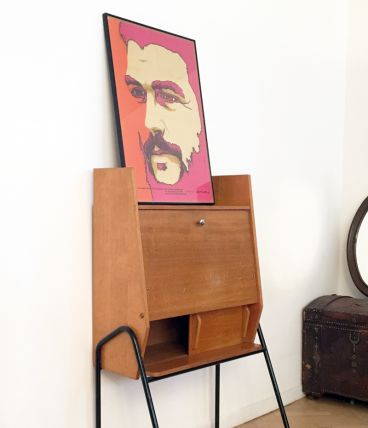 Secretaire bureau vintage Jacques Hitier 1950