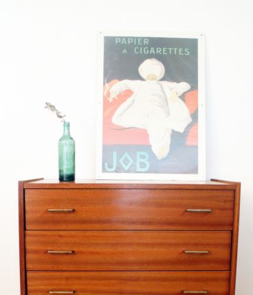 Commode vintage années 1950s pieds compas style scandinave