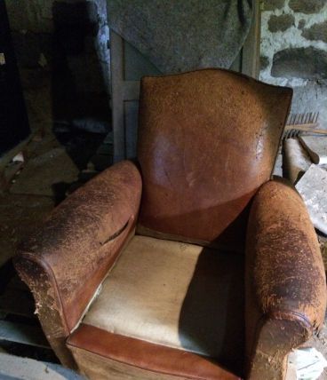 Fauteuil club à rénover années 50