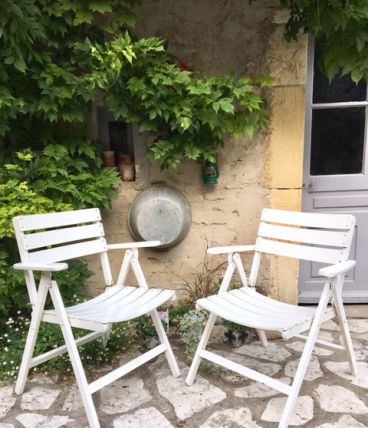 Paire de fauteuils de jardin années 60
