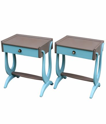 Paire de chevets vintage 60’’, tables d’appoint, bouts de canapé…