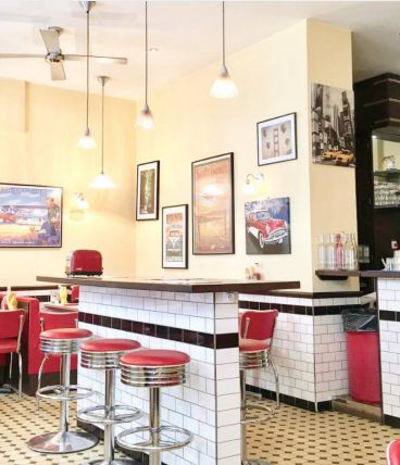 Tabouret Haut - Rouge - deco USA