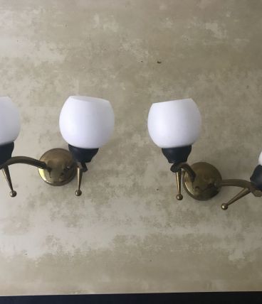 2 appliques murales  années 50