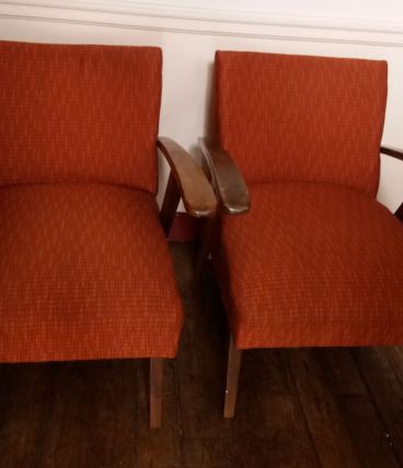 Authentique paire de fauteuils scandinaves