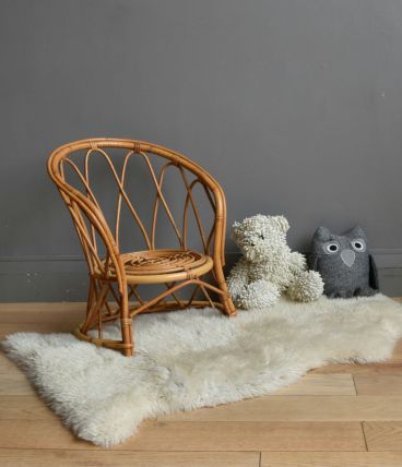 Fauteuil rotin enfant vintage