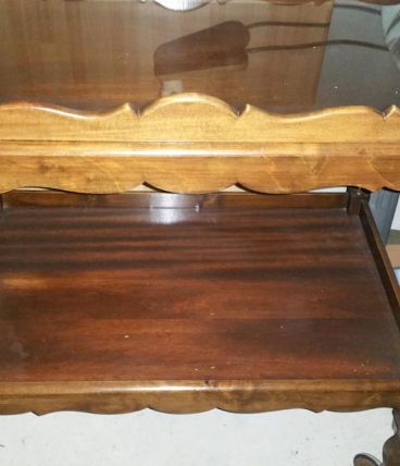 desserte avec plateau en verre 